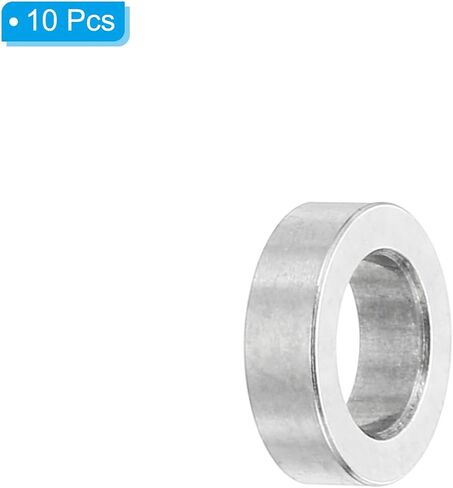 PATIKIL M6 Stainless Steel Spacers, 10 Pcs Metal Spacer Stainless Steel 6.2mm ID x 10mm OD x 2mm L Spacer Screw Standoff Round for 1/4" or M6 Screw Bolts in Kuwait