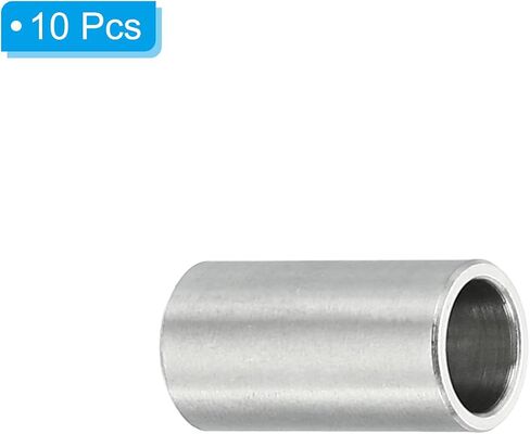 PATIKIL M6 Stainless Steel Spacers, 10 Pcs Metal Spacer Stainless Steel 6.2mm ID x 10mm OD x 2mm L Spacer Screw Standoff Round for 1/4" or M6 Screw Bolts in Kuwait