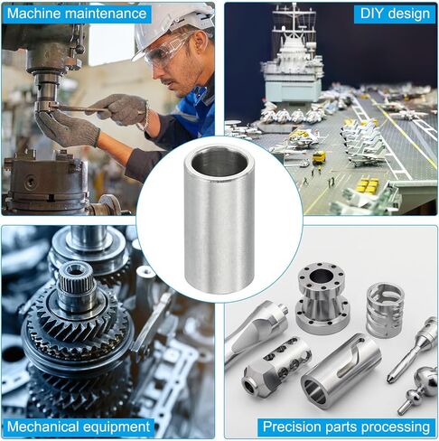 PATIKIL M6 Stainless Steel Spacers, 10 Pcs Metal Spacer Stainless Steel 6.2mm ID x 10mm OD x 2mm L Spacer Screw Standoff Round for 1/4" or M6 Screw Bolts in Kuwait