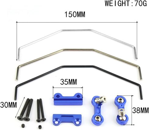 Alloy Xmaxx 8s Sway Bar for 1/5 X-maxx Front & Rear Aluminum Sway Bar Kit in Saudi Arabia