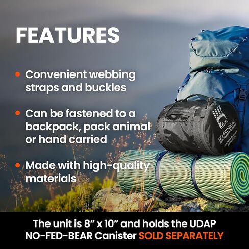 UDAP NO-FED-BEAR Bear Resistant Canister Carrying Case Only, BCC in Saudi Arabia