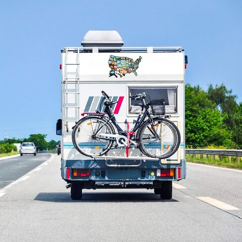 خريطة سفر مغناطيسية من RV للولايات المتحدة، خريطة تخييم للسفر مقاومة للطقس تتضمن 50 ملصقًا للولاية مع رسوم توضيحية ذات مناظر طبيعية خلابة 21 بوصة × 14.5 بوصة - شاهد العديد من الأماكن in Saudi Arabia