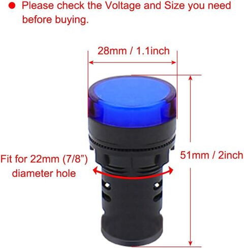 ضوء المؤشر AC / DC 12V 20mA LED فلوش لوحة جبل الأحمر 10 قطع in Kuwait