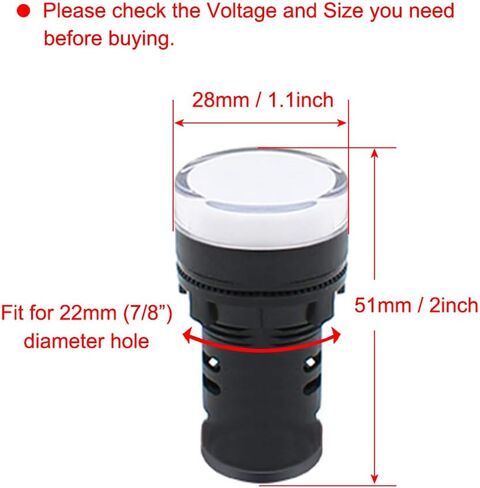 ضوء المؤشر AC / DC 12V 20mA LED فلوش لوحة جبل الأحمر 10 قطع in Kuwait