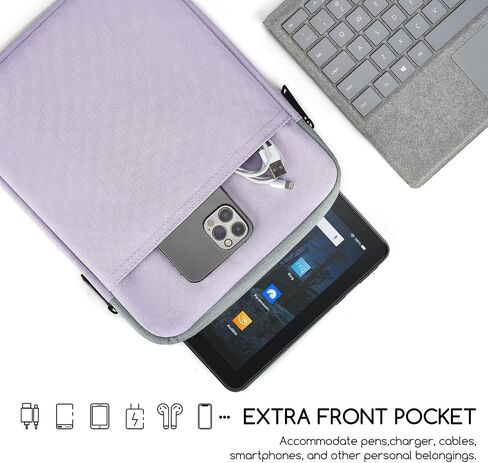 حقيبة حافظة للكمبيوتر اللوحي مقاس 12.4 بوصة لجهاز 2023 Galaxy Tab S9+ Plus 12.4 بوصة/Galaxy Tab S9 FE+، Galaxy Tab S8+/Galaxy Tab S7 FE/Galaxy Tab S7+/Galaxy S7+ Plus حافظة حمل واقية (أسود) in Kuwait