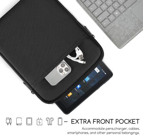 12.4 Inch Tablet Sleeve Case Bag for 2023 Galaxy Tab S9+ Plus 12.4"/Galaxy Tab S9 FE+,Galaxy Tab S8+/Galaxy Tab S7 FE/Galaxy Tab S7+/Galaxy S7+ Plus Protective Carrying Sleeve(Black) in Kuwait