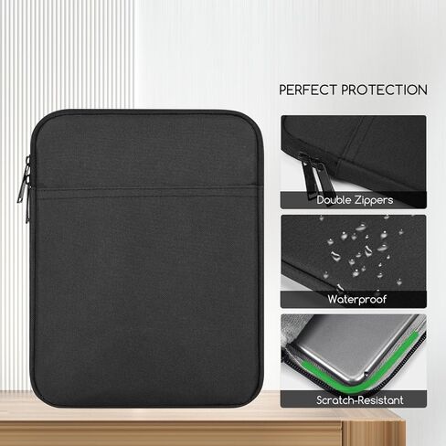 12.4 Inch Tablet Sleeve Case Bag for 2023 Galaxy Tab S9+ Plus 12.4"/Galaxy Tab S9 FE+,Galaxy Tab S8+/Galaxy Tab S7 FE/Galaxy Tab S7+/Galaxy S7+ Plus Protective Carrying Sleeve(Black) in Kuwait