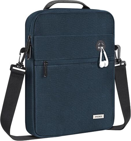 MoKo 9-11 Inch Tablet Bag, 360° Protective Carrying Case Fits iPad Air 5/4th 10.9, iPad Pro 11 inch, iPad 9/8/7th 10.2, iPad 10th Gen 10.9, with Multi-Pockets, Shoulder Strap & Earphone Port, Indigo in Saudi Arabia