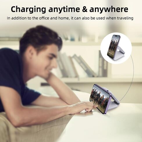 3 in 1 Wireless Charger for Apple,Magnetic Foldable 3 in 1 Charging Station,Travel Charger for Multple Devices for iPhone 15/14/13/12 Series,Apple Watch All Series，Airpods(Adapter not Included) in Saudi Arabia