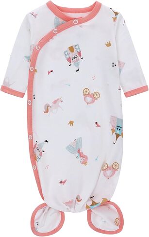 مجموعة فساتين معقودة للأطفال حديثي الولادة مع قبعة مكونة من 3 قطع ملابس للرضع مجموعة ملابس منزلية in Kuwait