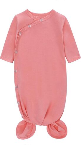 مجموعة فساتين معقودة للأطفال حديثي الولادة مع قبعة مكونة من 3 قطع ملابس للرضع مجموعة ملابس منزلية in Kuwait