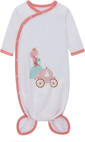 مجموعة فساتين معقودة للأطفال حديثي الولادة مع قبعة مكونة من 3 قطع ملابس للرضع مجموعة ملابس منزلية in Kuwait