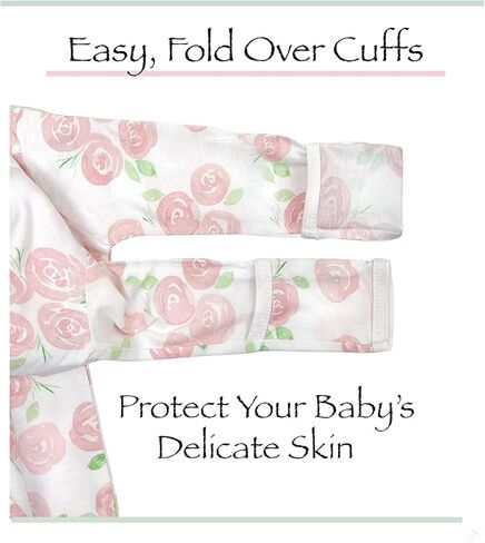 Bundle of 2 Organic Cotton Bedside Sleeper Sheets and 2 Kimono Gowns Size 0-6 Mo in Rose,Heart Stripe and Feather Patterns Pink for Girl. an Ideal Newborn Gift. in Kuwait