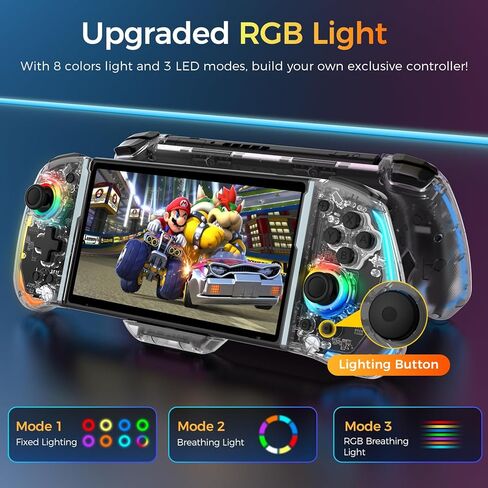 مجموعة وحدة تحكم التبديل IINE للتبديل/OLED، [بدون انجراف] وحدة تحكم Joypad من قطعة واحدة مع عصا تحكم بتأثير القاعة، وحدة تحكم محمولة للتبديل مع حقيبة تخزين مع مستشعر حركة/Turbo/Rumble/زر خلفي in Kuwait