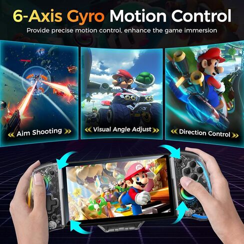 مجموعة وحدة تحكم التبديل IINE للتبديل/OLED، [بدون انجراف] وحدة تحكم Joypad من قطعة واحدة مع عصا تحكم بتأثير القاعة، وحدة تحكم محمولة للتبديل مع حقيبة تخزين مع مستشعر حركة/Turbo/Rumble/زر خلفي in Kuwait