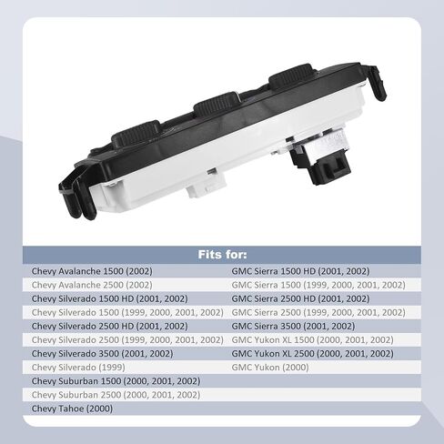 Climate Control Module Panel HVAC Climate Control Panel Switch Heater A/C AC Control Fits for Select Chevy/GMC Replaces 15054697, 15054698, 15753263, 15753264, 16221605, 19244873, 19244874, 9361345 in Saudi Arabia