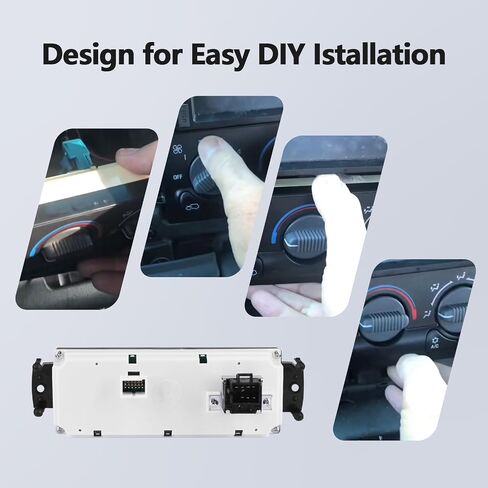 Climate Control Module Panel HVAC Climate Control Panel Switch Heater A/C AC Control Fits for Select Chevy/GMC Replaces 15054697, 15054698, 15753263, 15753264, 16221605, 19244873, 19244874, 9361345 in Saudi Arabia