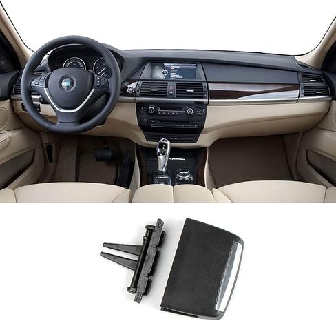 علامة التبويب مقاطع تنفيس الهواء لسيارات BMW X5 E70 X6 E71 مقاطع مصبغة الهواء تكييف الهواء منفذ تنفيس علامة التبويب كليب Achter Center A/C مكيف الهواء تنفيس منفذ علامة التبويب كليب (تنفيس كليب الأمامي) in Kuwait