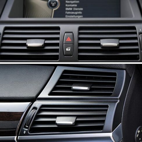 علامة التبويب مقاطع تنفيس الهواء لسيارات BMW X5 E70 X6 E71 مقاطع مصبغة الهواء تكييف الهواء منفذ تنفيس علامة التبويب كليب Achter Center A/C مكيف الهواء تنفيس منفذ علامة التبويب كليب (تنفيس كليب الأمامي) in Kuwait