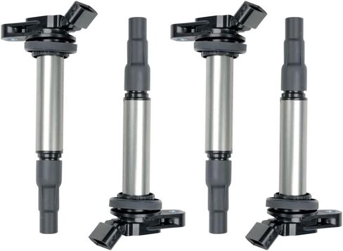 UF596 9091902258 حزمة ملف الإشعال وشمعات الإشعال إيريديوم لـ 2009-2015 Toyota Lexus Scion 1.8L Pack of 4 in Kuwait