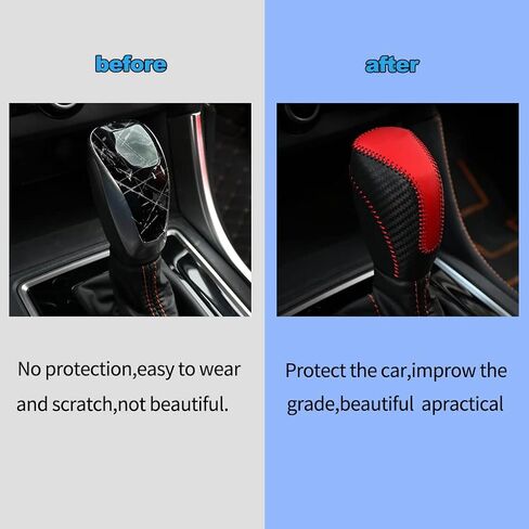 Auto Car Leather Gear Shift Knob Cover for Subaru Crosstrek Forester Impreza Legacy Outback Accessories (D) in Saudi Arabia
