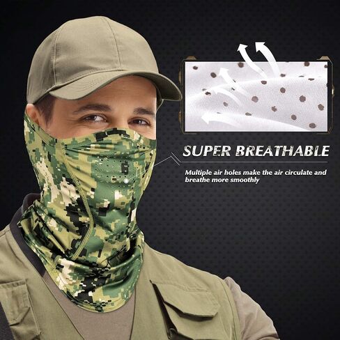 قناع بالاكلافا نصف مموه للحماية من الشمس بعامل حماية من أشعة الشمس 50+ للأنشطة الخارجية in Kuwait