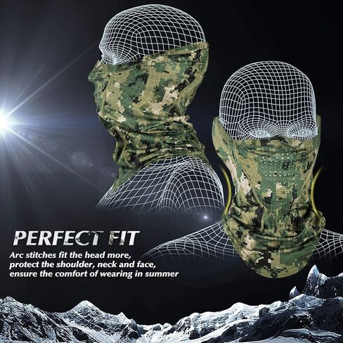 قناع بالاكلافا نصف مموه للحماية من الشمس بعامل حماية من أشعة الشمس 50+ للأنشطة الخارجية in Kuwait