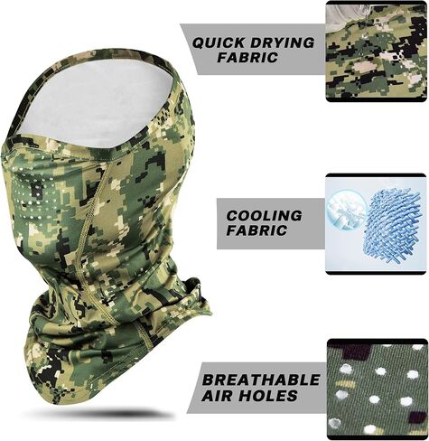 قناع بالاكلافا نصف مموه للحماية من الشمس بعامل حماية من أشعة الشمس 50+ للأنشطة الخارجية in Kuwait