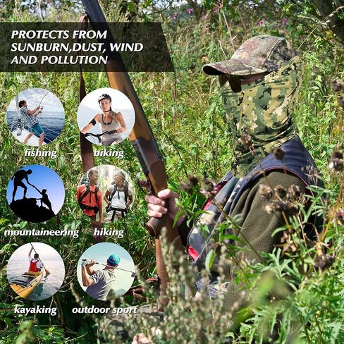 قناع بالاكلافا نصف مموه للحماية من الشمس بعامل حماية من أشعة الشمس 50+ للأنشطة الخارجية in Kuwait