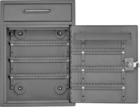 Mail Boss 8154 - Key Boss - Heavy Duty Commercial Grade Steel High Security Adjustable Key Cabinet - 105 Position Organizer Drop Box Locking Safe, with Keyed Lock, Black in Kuwait