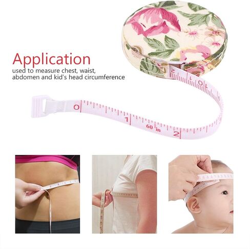Tape Measure, 150cm/60inch Double Scale Soft Tape Measure with Colorful Shell Body Fitness Measuring Retractable Ruler for Sewing Body Tailor Fabric(#2) in Saudi Arabia