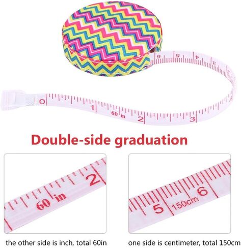 Tape Measure, 150cm/60inch Double Scale Soft Tape Measure with Colorful Shell Body Fitness Measuring Retractable Ruler for Sewing Body Tailor Fabric(#2) in Saudi Arabia