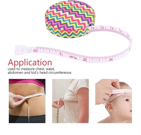 Tape Measure, 150cm/60inch Double Scale Soft Tape Measure with Colorful Shell Body Fitness Measuring Retractable Ruler for Sewing Body Tailor Fabric(#2) in Saudi Arabia