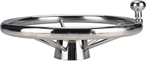 NovelBee 5-Spoke 13-1/2 Inch Destroyer Style Stainless Boat Steering Wheel with Stainless Knob for Marine,Yacht in Saudi Arabia