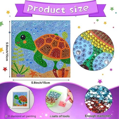 Octoraewo 5d Diamond Art Painting Kits for Adults Beginners with Frame Easy to DIY Cute Animal Diamond Arts and Crafts Gem Art Painting Kit for Home Wall Decor (Color J) in Saudi Arabia