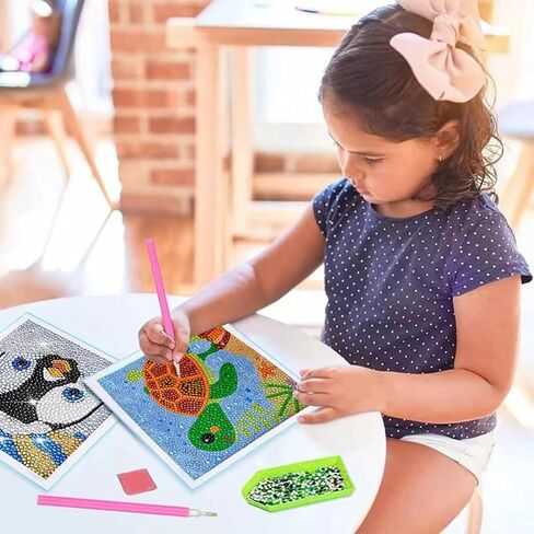 Octoraewo 5d Diamond Art Painting Kits for Adults Beginners with Frame Easy to DIY Cute Animal Diamond Arts and Crafts Gem Art Painting Kit for Home Wall Decor (Color J) in Saudi Arabia