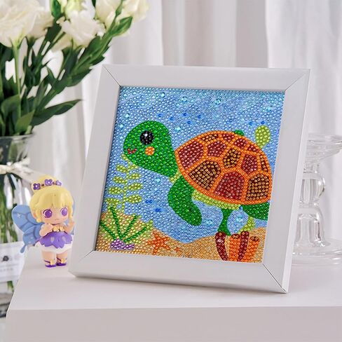 Octoraewo 5d Diamond Art Painting Kits for Adults Beginners with Frame Easy to DIY Cute Animal Diamond Arts and Crafts Gem Art Painting Kit for Home Wall Decor (Color J) in Saudi Arabia