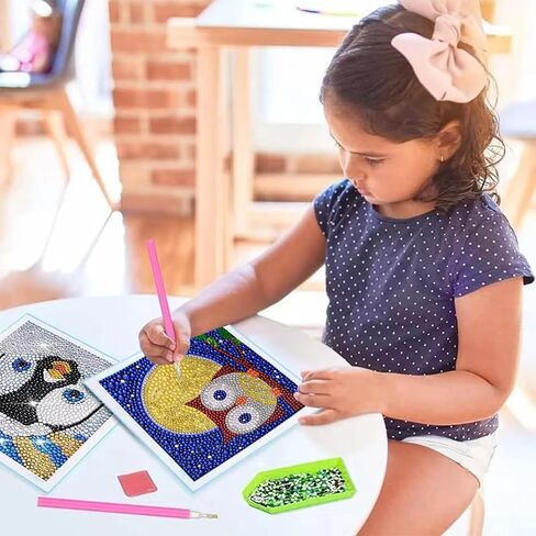 Octoraewo 5d Diamond Art Painting Kits for Adults Beginners with Frame Easy to DIY Cute Animal Diamond Arts and Crafts Gem Art Painting Kit for Home Wall Decor (Color J) in Saudi Arabia