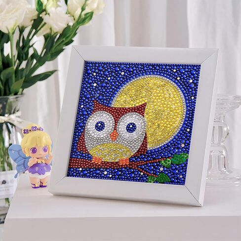 Octoraewo 5d Diamond Art Painting Kits for Adults Beginners with Frame Easy to DIY Cute Animal Diamond Arts and Crafts Gem Art Painting Kit for Home Wall Decor (Color J) in Saudi Arabia