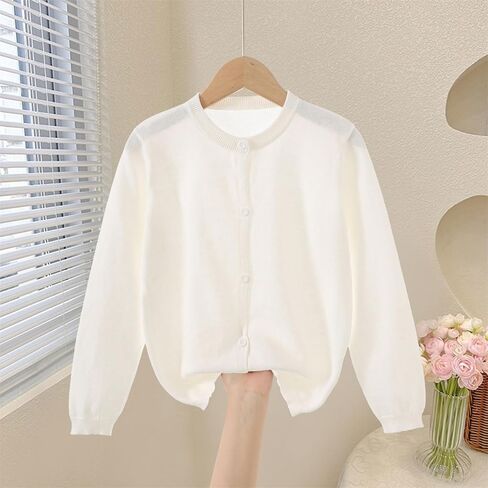 Girls' Cardigans Sweater School Uniforms Cotton Long Sleeve Lightweight Outerwear in Saudi Arabia