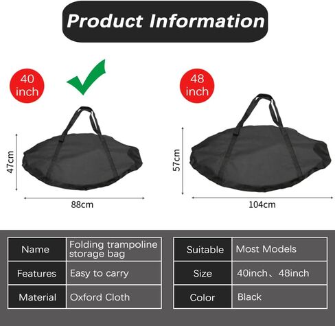 Trampoline Storage Bag, Folding Mini Trampoline Storage Bags, Waterproof Fitness Rebounder Pouch for Gym, Home and Travel in Saudi Arabia