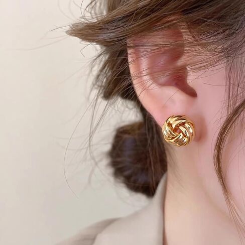 9 Pairs Clip On Earrings for Women Gold Hoop Earrings Chunky Gold Earrings Ear Cuffs Non Pierced Earrings Geometric Earrings Jewelry Gifts for Teen Girls in Saudi Arabia