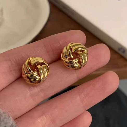 9 Pairs Clip On Earrings for Women Gold Hoop Earrings Chunky Gold Earrings Ear Cuffs Non Pierced Earrings Geometric Earrings Jewelry Gifts for Teen Girls in Saudi Arabia