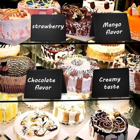 15 Pack 4"x3" Acrylic Mini Chalkboard Signs Easy to Write and Wipe Out, for Party Buffet Food Labels - Table Sign Chalkboard - Wedding - Bakery - Small Chalkboard Sign,with 2 Pens in Kuwait