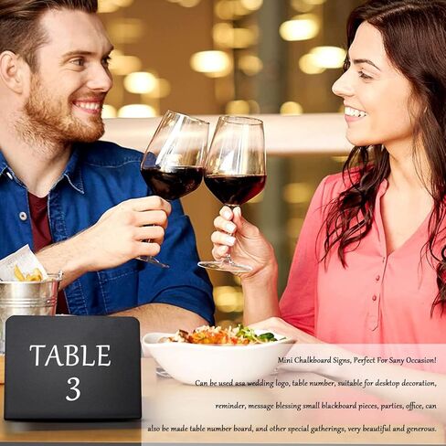 15 Pack 4"x3" Acrylic Mini Chalkboard Signs Easy to Write and Wipe Out, for Party Buffet Food Labels - Table Sign Chalkboard - Wedding - Bakery - Small Chalkboard Sign,with 2 Pens in Kuwait