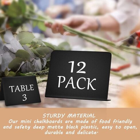 15 Pack 4"x3" Acrylic Mini Chalkboard Signs Easy to Write and Wipe Out, for Party Buffet Food Labels - Table Sign Chalkboard - Wedding - Bakery - Small Chalkboard Sign,with 2 Pens in Kuwait