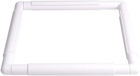 Square Embroidery Hoop, Plastic Cross Stitch Frame White Cross Stitching Frame Sewing Hoop Handhold Craft Clip Frame Embroidery Snap Frame Hoop DIY Sewing Tools for Cross Stitching (17x17 inches) in Saudi Arabia