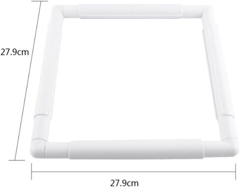 Square Embroidery Hoop, Plastic Cross Stitch Frame White Cross Stitching Frame Sewing Hoop Handhold Craft Clip Frame Embroidery Snap Frame Hoop DIY Sewing Tools for Cross Stitching (17x17 inches) in Saudi Arabia
