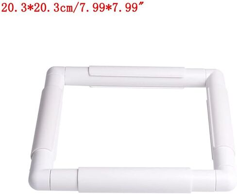 Square Embroidery Hoop, Plastic Cross Stitch Frame White Cross Stitching Frame Sewing Hoop Handhold Craft Clip Frame Embroidery Snap Frame Hoop DIY Sewing Tools for Cross Stitching (17x17 inches) in Saudi Arabia