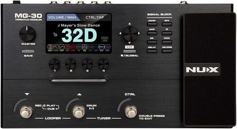 Briskdrop NUX MG-30 Guitar Multi-Effects Pedal Bundle with 2 Patch Cables, 2 Instrument Cables, 3.5mm Aux Cable, 1/4 TRS Cable, and Silver MG-30-bundle 0 in Saudi Arabia